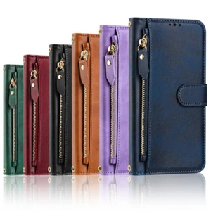 For Samsung S24 S23 S22 S21 S20 S10 Shockproof Doka Zip Wallet Case Phone Cover - Picture 1 of 18
