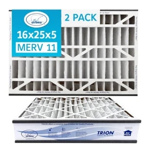 Trion Air Bear 259112-105 (2 Pack) - 16" x 25" x 5" Pleated Air Filter, MERV 11 - Picture 1 of 7