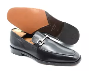 Mocasines negros Salvatore Ferragamo 'Deeper Gancini Bit' para hombre talla US 9 - D - Imagen 1 de 8