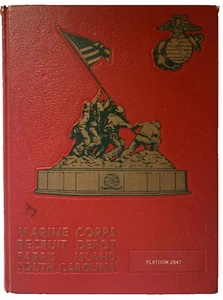 1981 U.S. MARINE CORPS BASIC TRAINING YEARBOOK, PLATOON 2047, PARRIS ISLAND, SC - Picture 1 of 6