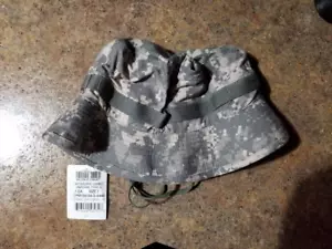 Brand NEW US Army-Issued Urban Camo Bucket Hat, Size 7 with Strap. New with Tags - Picture 1 of 7