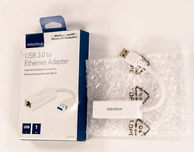 INSIGNIA USB 3.0 to Gigabit Ethernet Adapter For PC Or Mac - NS-PU98635 - White - Image 1 of 4