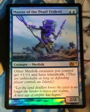 Master of the Pearl Trident FOIL MTG Magic 2013 M13 Rare Slightly Played x1 OC4