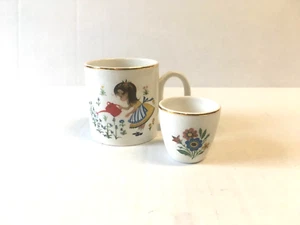 Vintage Arklow China Ironstone Ireland Children's Nursery Rhymes Girl Mug/EggCup - Picture 1 of 11