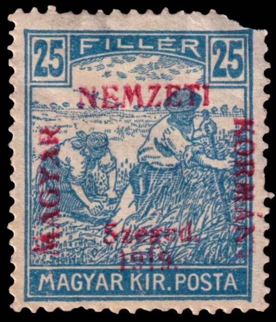 Hungary Occupation Siege Issue Scott 116 w/ Forged Overprint (1919) Mint H G Y - Image 1 of 1