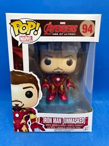 Funko Pop! Vinyl Iron Man Unmasked 94 Avengers Age of Ultron Tony Stark Marvel - Foto 1 di 6