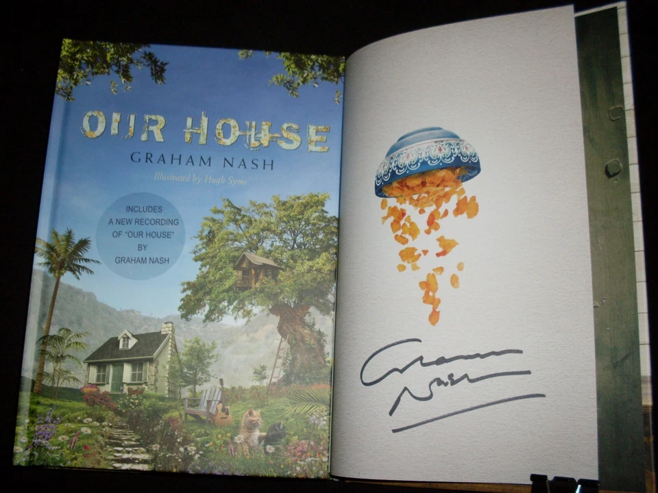 Graham Nash signed Our House HC book Crosby Stills and Nash CSNY The Hollies - Image 1 of 1
