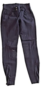 Piper by Smartpak 26R Black Silicone Knee Patch Equestrian Riding Pants - Picture 1 of 5