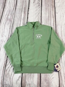 Champion Reverse Weave Turtle Neck 1/2 Zip Sweatshirt Green Size Medium Nwt (Q) - Picture 1 of 6