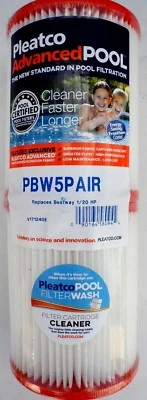 PLEATCO ADVANCED PBW5 PAIR FILTER CARTRIDGES - BEST WAY PUMP  - Image 1 of 4