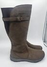 Eddie Bauer Womens Tall Leather Biker Boot Size 6 Brown Color