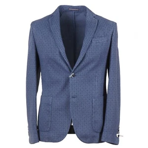 Imperfect Roda Slim-Fit Blue Printed Woven Cotton Sport Coat 38 (Eu 48) - Picture 1 of 11