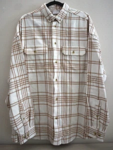 ASOS Design Men Sz L Ecru White Extreme Oversized Brushed Flannel L/S Shirt $60 - Picture 1 of 8