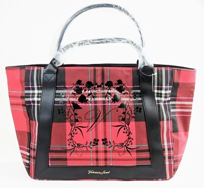 Victoria's Secret Black Red Plaid Weekender Tote Bag Holiday 2020 NWT - NEW - Image 1 of 4