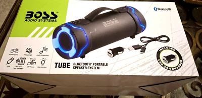 BOSS® Audio Bluetooth Portable Speaker TUBE Weatherproof FM Tuner SD & USB, LED - Image 1 of 4