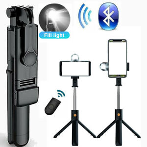 6 IN 1 Wireless Bluetooth Selfie Stick Tripod With LED Fill Light Remote Control