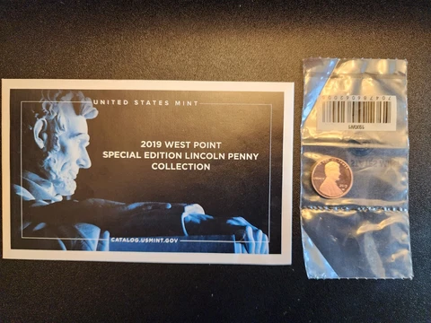 2019 W Proof Lincoln Shield Cent - Special West Point Penny - Still Sealed Cover