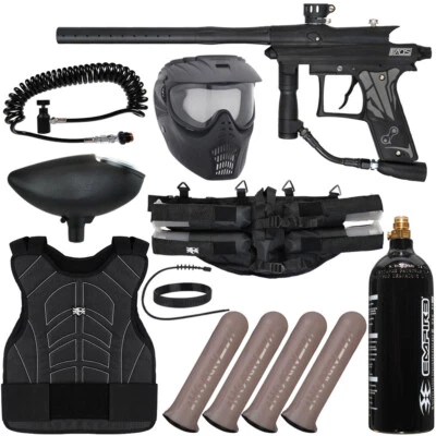 NUEVO Kit de paquete de pistola de paintball Azodin Kaos 3 Light Gunner - negro polvo Foto 1 de 4