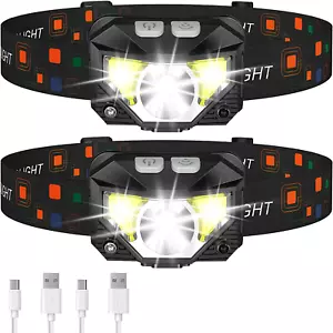 Stirnlampe Taschenlampe, 1200 Lumen Ultraleicht Helle LED Wiederaufladbare Scheinwerfer Wi - Bild 1 von 12