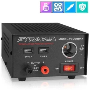 Pyramid Bench DC Power Supply AC to Converter 4.5Amp - Black PSU990KX - Picture 1 of 8