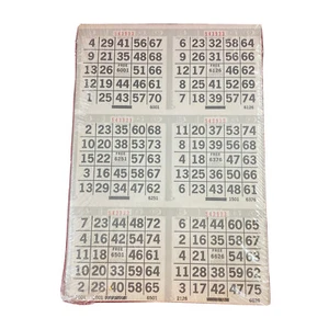BINGO PAPER Cards, 6 on 1, Sealed Package - Printed In USA - Picture 1 of 3