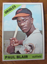 1966 Topps Baseball - # 48 Paul Blair, OF, Baltimore Orioles