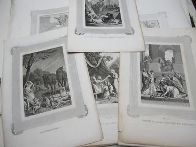 BEL ENSEMBLE 42 GRAVURES DE MARILLIER & MONSIAU 1840 Pour BIBLE DE SACY - Photo 1/4