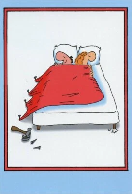 Tarjeta de aniversario divertida Blanket Nailed to Ground - Tarjeta de felicitación de Nobleworks Foto 1 de 2