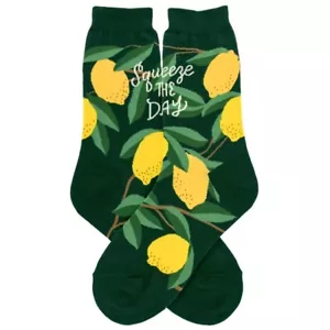 FOOT TRAFFIC Women's Casual Socks - SQUEEZE THE DAY - Picture 1 of 1