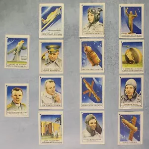 ESPACIO SOVIÉTICO Universo Gagarin Match etiquetas URSS 1960 pegatinas caja de cerillas conjunto 14🛰️ - Imagen 1 de 2