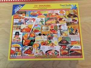 TV DINNERS White Mountain 1000 piece Puzzle #1059 Hard To Find