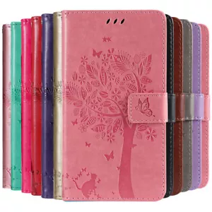 PU Leather Cat Tree Wallet Phone Case For OnePlus 11 12 12R Nord 4 CE 3 4 Lite - Picture 1 of 24