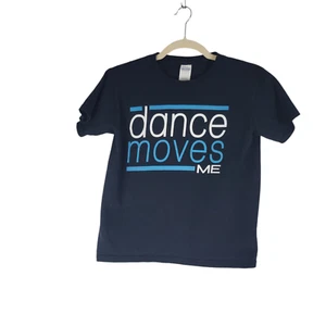 Gildan Ultra Cotton Youth Dance Graphic T-Shirt Black Short Sleeve Size Small - Picture 1 of 5