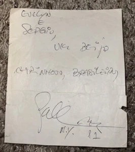 GAL COSTA, cantante brasileña firmada a mano autografiada para mí y Evelyn en Nueva York 1991 - Imagen 1 de 5
