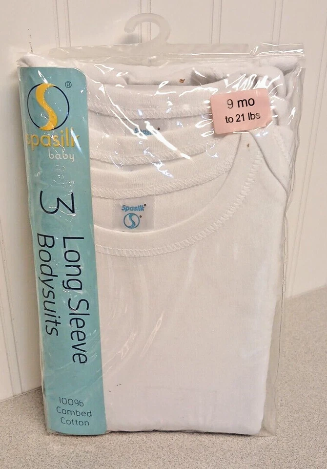 Body Spasilk Manga Larga Talla 9 Meses (Paquete de 3) Foto 1 de 4