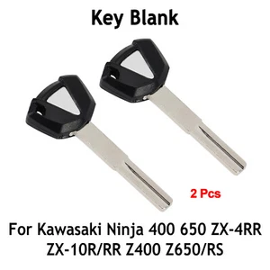2 Uncut Key Blanks Replacement For Kawasaki Ninja 400 ZX-10R ZX-10R Z650/RS Z400 - Picture 1 of 11