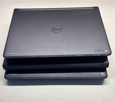 Lot of 3 For Parts Dell Chromebook 11 P22T Laptop Intel Celeron 2.16GHz 2GB READ - Image 1 of 4