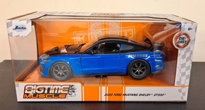 JADA 1/24 BIG TIME MUSCLE MUSTANG SHELBY GT500 2020 BLUE 33881 - DAMAGED - Picture 1 of 1