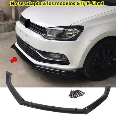Para VW Polo Hatchback V MK5 6C 6R  14-17 Kit de separador de labios delanteros - Imagen 1 de 4