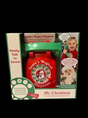 Escritorio telefónico interactivo mágico Mr. Christmas Santa decoración de Navidad Foto 1 de 4