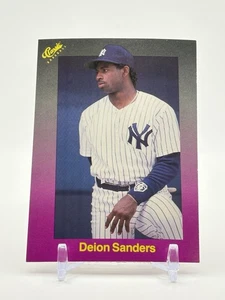 1989 Classic Purple Deion Sanders RC #200 Yankees - Picture 1 of 2