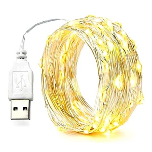 20M USB 200 LED Weihnachtslichter Wasserdicht Kupferdraht Lichterkette - Bild 1 von 7