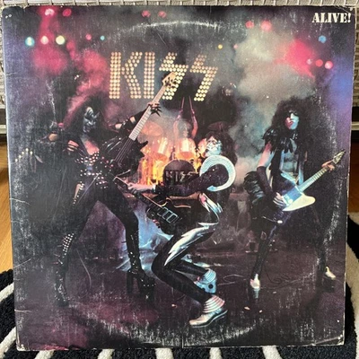 KISS Alive! 1975 Casablanca Blue Label NBLP 7020-798 Vinyl LP Original Gatefold - Image 1 of 4