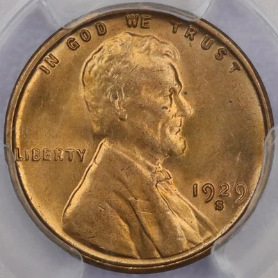 1929-S 1c Lincoln Wheat Cent - PCGS MS 65 RD - Image 1 of 4