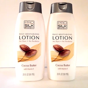 Loión corporal hidratante profesional de seda + manteca de cacao y vitamina E - Lote de 2 - 20 fl oz cada uno - Imagen 1 de 7