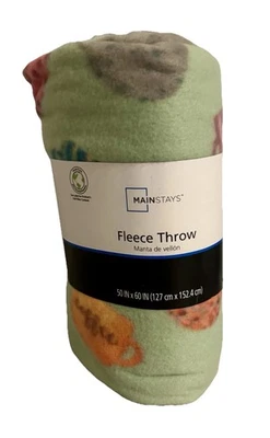 Mainstays Coffee Cup Fleece Throw Blanket - New - 50" x 60" - Image 1 of 4