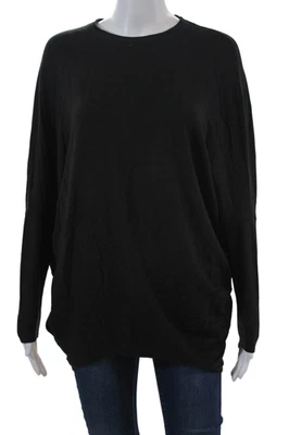 Helmut Lang Womens Stretch Batwing Long Sleeve Pullover T-Shirt Top Black Size P - Image 1 of 4