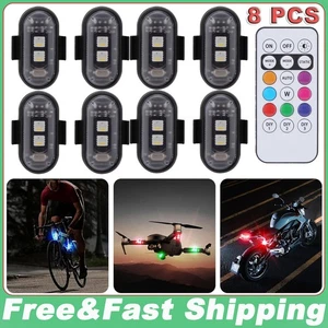 8 Colors Wireless LED Strobe Lights RGB Flashing Warning Lights Rechargeable US - Bild 1 von 12