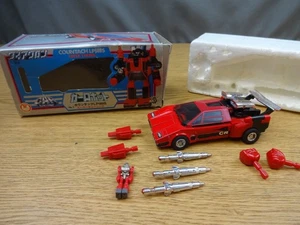 Takara Vintage Transformers G1 Diaclone Lambo Sunstreaker w Box 100% Complete EX - Picture 1 of 14
