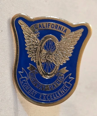 HTF Vintage California Highway Patrol CHP Combat Excellence Lapel Pin - Image 1 of 3